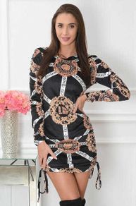 Velor dress with a welt on the side  No OFFERS