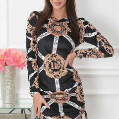 Velor dress with a welt on the side  No OFFERS