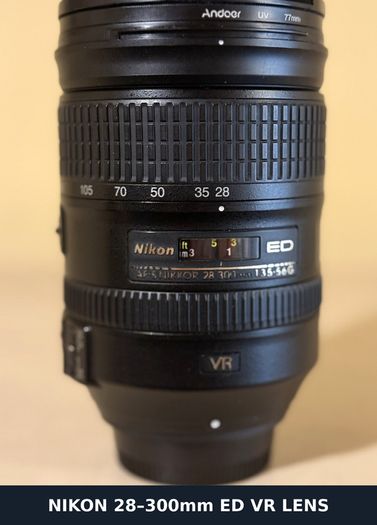 Nikon 28 300mm ED VR Lens and Lens Protector