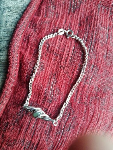 beautiful lady 925 silver chain bracelet