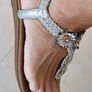 Unsigned silver embellished sandals with cushioned soles Sz 40 (Fit 6.5 - 7 UK) Image 7