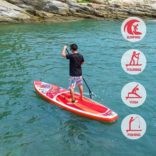 SUP Inflatable Stand Up Paddle Board 11'6"/11'/10'5" Ultra-Light with Inflatable Board,ISUP Accessories,Three Fins,Adjustable Paddle, Pump,Backpack, Leash,Waterproof Bag (FREE SHIPPING)