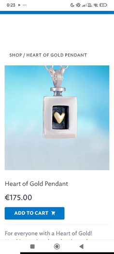 Alan Ardiff "Heart of Gold" pendant BRAND NEW never worn