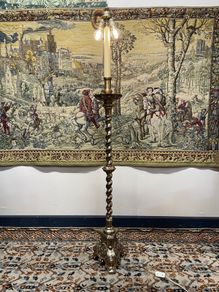 Vintage Ornate Brass Floor Lamp