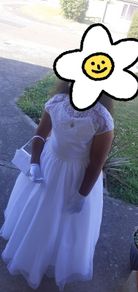 communion dress and accessories