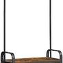 coat rack, wardrobe, shoe rack with seat, clothes rack with 9 removable hooks, bench seat, 2 grid shelves, 183 cm high, industrial design, Image 4