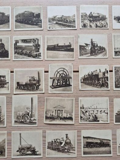 33 Vintage Cigarette Cards - Railway Centenary 1825-1925.  Hill Tobacco. Trains, Locomotives