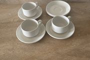 Steelite cups and saucers set of 3 plus two saucers