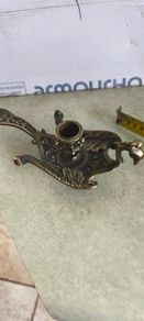 Vintage Brass Chamber Candlestick Magical Peacock. Ornate Firebird Phoenix Candlestick. Candle Holder Peacock Bird Shaped. Made in Italy.