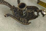 Vintage Brass Chamber Candlestick Magical Peacock. Ornate Firebird Phoenix Candlestick. Candle Holder Peacock Bird Shaped. Made in Italy.