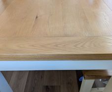 Dining table large Never left uncovered so no marks or scratches. Very sturdy oak table in excellent condition