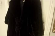 Black fur coat