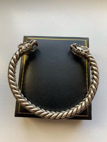 Silver Dragon Bangle