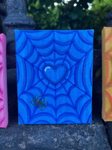 Mini Art - Original Spider Web Art Canvas