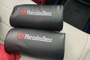 mercedes benz black car neck nape pillow