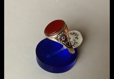New 9ct Solid Gold Cornelian Stone Ring.