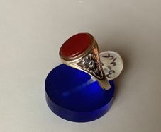 New 9ct Solid Gold Cornelian Stone Ring. ( A Great Buy.) You Wont Beat This Price For The Same Ring ) CHEAP