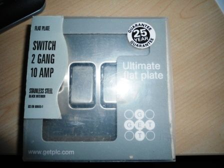GET Swtich 2 gang 10 amp stainless steel light switch