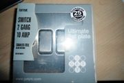 GET Swtich 2 gang 10 amp stainless steel light switch