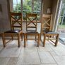 Set of 8 Solid Oak Dining Chairs Image 2