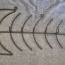 Wall hanger / coats , large iron fish skeleton. Image 3
