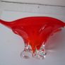 Large Sculptural Red Art Glass Centerpiece Image 3