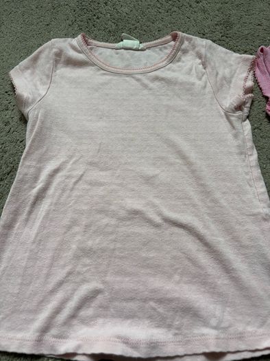 H&M organic cotton girls top short sleeve 4-6 years 110-116cm