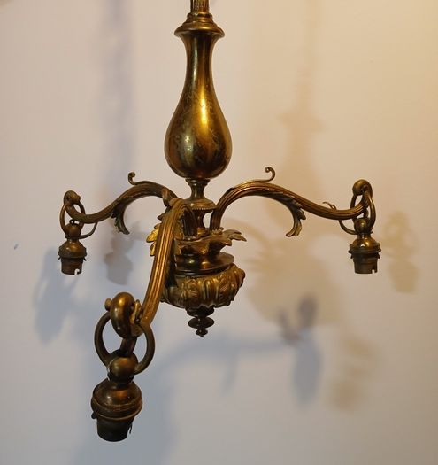 Brass chandelier