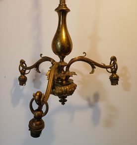 Brass chandelier