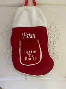 Large Personalised Christmas Stocking / Christmas Sock / Christmas Decoration