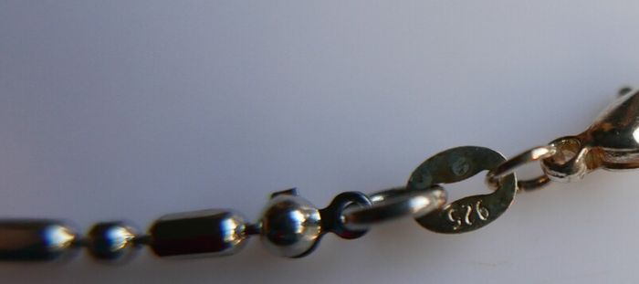 Vintage Sterling Silver 925 Bead Chain length 17" - 5,6g