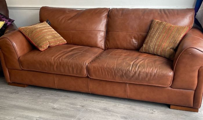 2 seater leather sofa