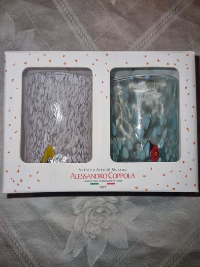 Two Murano Glasses by Alessandro Coppola