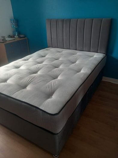 New Stylish Double 4ft, 4ft6, King 5ft And 6ft Superking Sizes Divan Beds Instock. Drawers And Optional Tufted Mattresses Available. Free Delivery