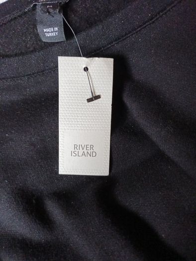 River Island  Black Fold Dreams Dress. S. M- 14-16.    B.N.W.T