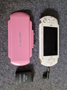 PSP 1000 White Transparent Retro Shell Excellent Condition
