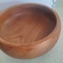 18.5 cm. dimeter Wooden bowl / fruit dish / tray || Simple design || Vintage wood || Round bowl Image 2
