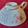 Antique Donegal Parian China Rose Chamber Stick / Pillar Candle Holder Made In Ireland Image 3