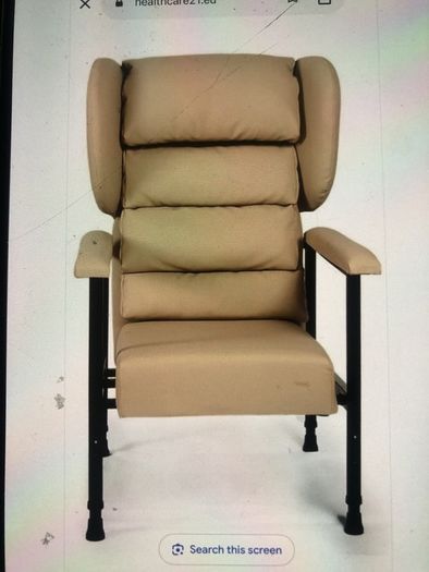 Orthopaedic waterfall chair with pressure relief darted seat