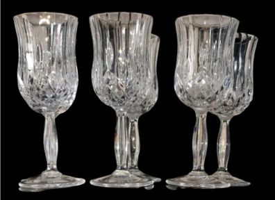 Pristine Unused Set of 6 RCR Opera Crystal Glasses