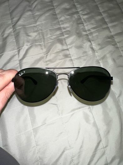 Ray-Ban aviator sunglasses.