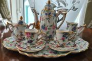 Vintage Regal Miniature Porcelain 8-Piece Tea Set