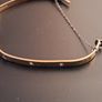 Vintage Gold Plated 2 Coloured 4 Stone Bangle With Safety Chain - Open To Offers!! Image 6