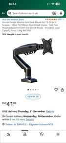 Invision Single Monitor Arm Desk Mount