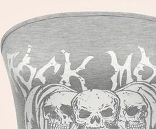grey y2k crop top