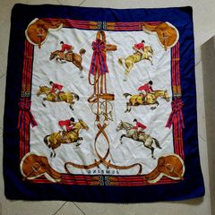Vintage Hermes Silk Scarf "Jumping"