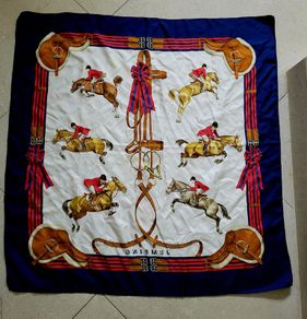 Vintage Hermes Silk Scarf "Jumping"