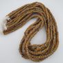 Vintage African Style Stripe Glass 4-5.5mm Beads Necklace Strand Image 2