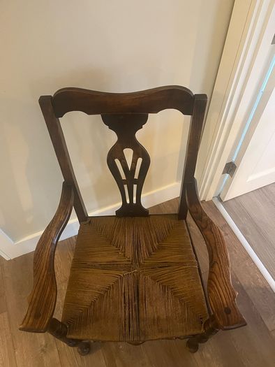 Antique Irish Provincial Elm Arm Chair