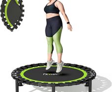 Foldable Mini Trampoline, 40''/48'' Rebounder Trampoline for Adults & Kids, 440lbs Capacity Indoor Fitness Workout Exercise Equipment'
